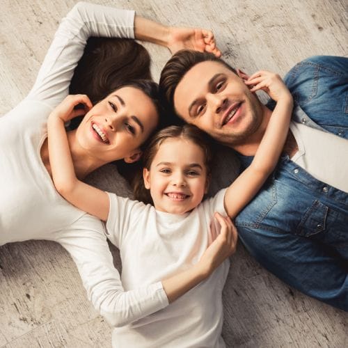 Happy young family